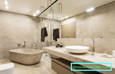Strekktak på badet - 85 bilder av nye produkter av moderne design