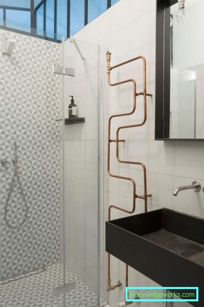 Loft stil bad - 65 bilder av stilige designalternativer