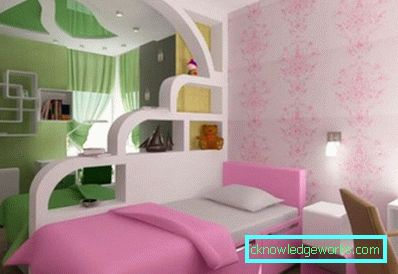 Barns romdesign for to jenter i ulike aldre