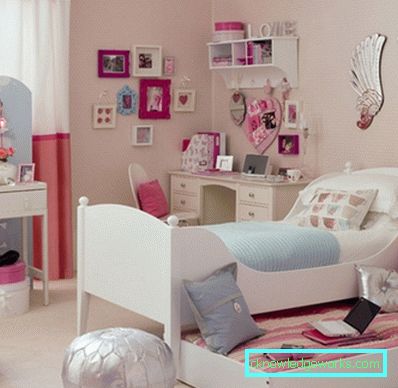 Barns romdesign for to jenter i ulike aldre