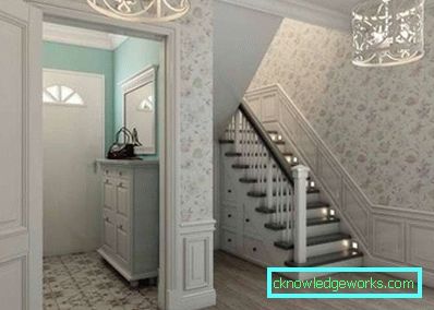 Design en korridor i et privat hus med en trappfoto
