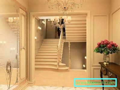 Design en korridor i et privat hus med en trappfoto