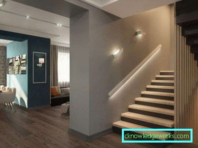 Design en korridor i et privat hus med en trappfoto