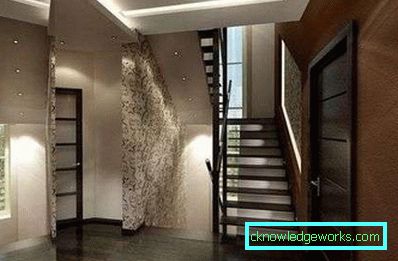 Design en korridor i et privat hus med en trappfoto