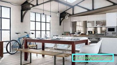 Kjøkkendesign i et privat hus