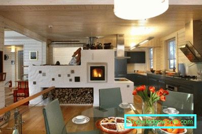 Kjøkkendesign i et privat hus med komfyr - komfyrdesign