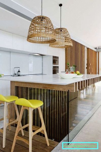 Kjøkkendesign i lyse farger - foto i moderne stil