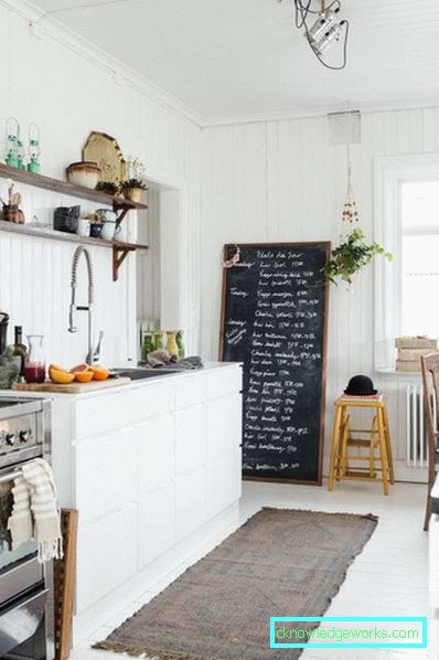 Kjøkkendesign i lyse farger - foto i moderne stil