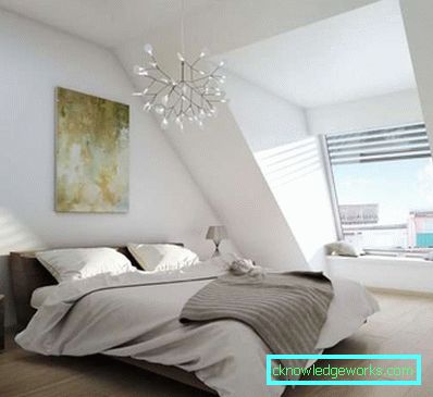 Soveromsdesign på loftet - bilder av interiør Soveromsdesign på loftet - bilder av interiør