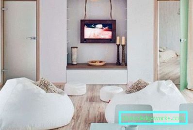 Veggdesign med TV i stua - bildedesign ideer
