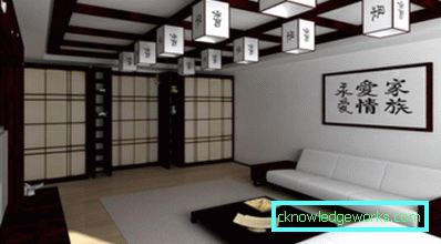 Japansk stil stue - 50 bilder av designeksempler
