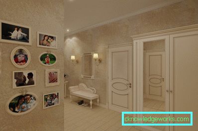 Hall design ideer med en skyve garderobe - interiør bilder