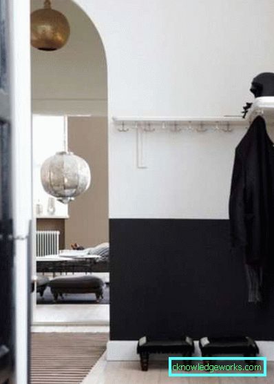 Interiør hall i leiligheten - foto løsninger for et stort og lite rom