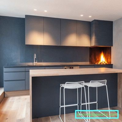 Kjøkken med bar counter - bilde design