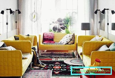 Møbler til stuen i en moderne stil - bilder i interiøret