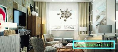 Møbler til stuen i en moderne stil - bilder i interiøret
