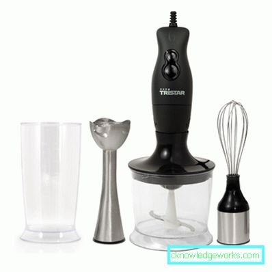 Neddykkbar blender med visp Immersion blender med en visp