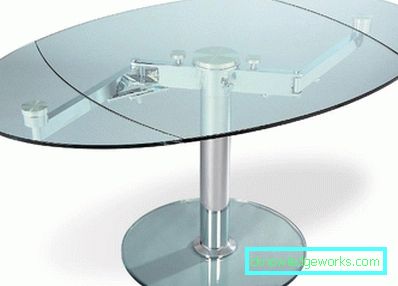 Glass glidende kjøkkenbord Glass glidende kjøkkenbord